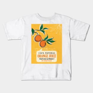 Vintage Orange Juice Ad Kids T-Shirt